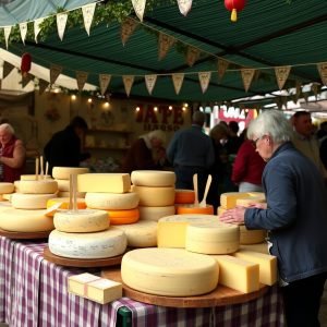 Feria del Queso de Arzúa: queixo, feira, artesanía