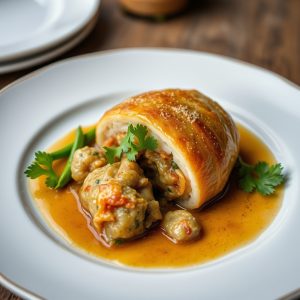 Centollo relleno al horno de la ría de Arousa