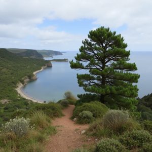 Ruta das praias de Traba: lagoa e area en Laxe