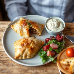 Receta de empanada de xoubas con pimientos de Padrón