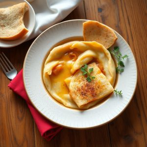 Receta de filloas de caldo con grelos y chorizo