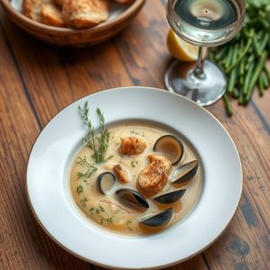 Receta de sopa de almejas con fideos finos