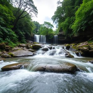 Sendeiro da Fervenza do Río Sober: cascada e fragas en Sober