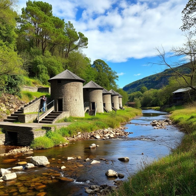 Ruta de los molinos de agua en el río Mandeo: naturaleza e historia