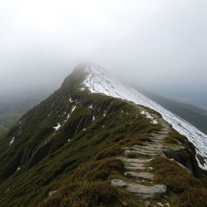 Ascensión ao Monte Trevinca Sur: neve e cumio máis alto
