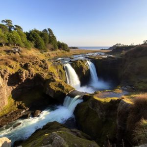 Ruta das Fervenzas do Río Xallas: saltos de auga e praia de Ézaro