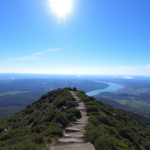 Ascensión ao Monte Pincheira: cumio sobre a Ría de Muros e Noia