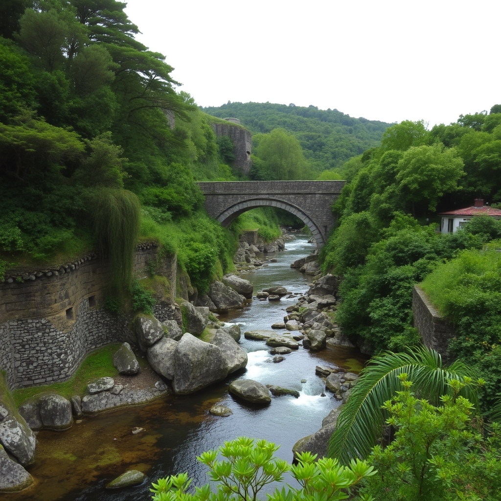 Sendeiro do Río Mero: muíños e ponte medieval en Oleiros