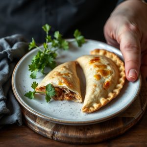 Receta de empanada de bacallau con pasas ao estilo de Ribadeo
