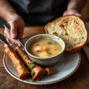 Receta de caldo de nabizas con orella de porco e unto