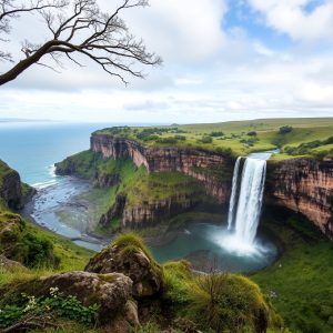 Cascada del Ézaro: desembocadura espectacular y mirador