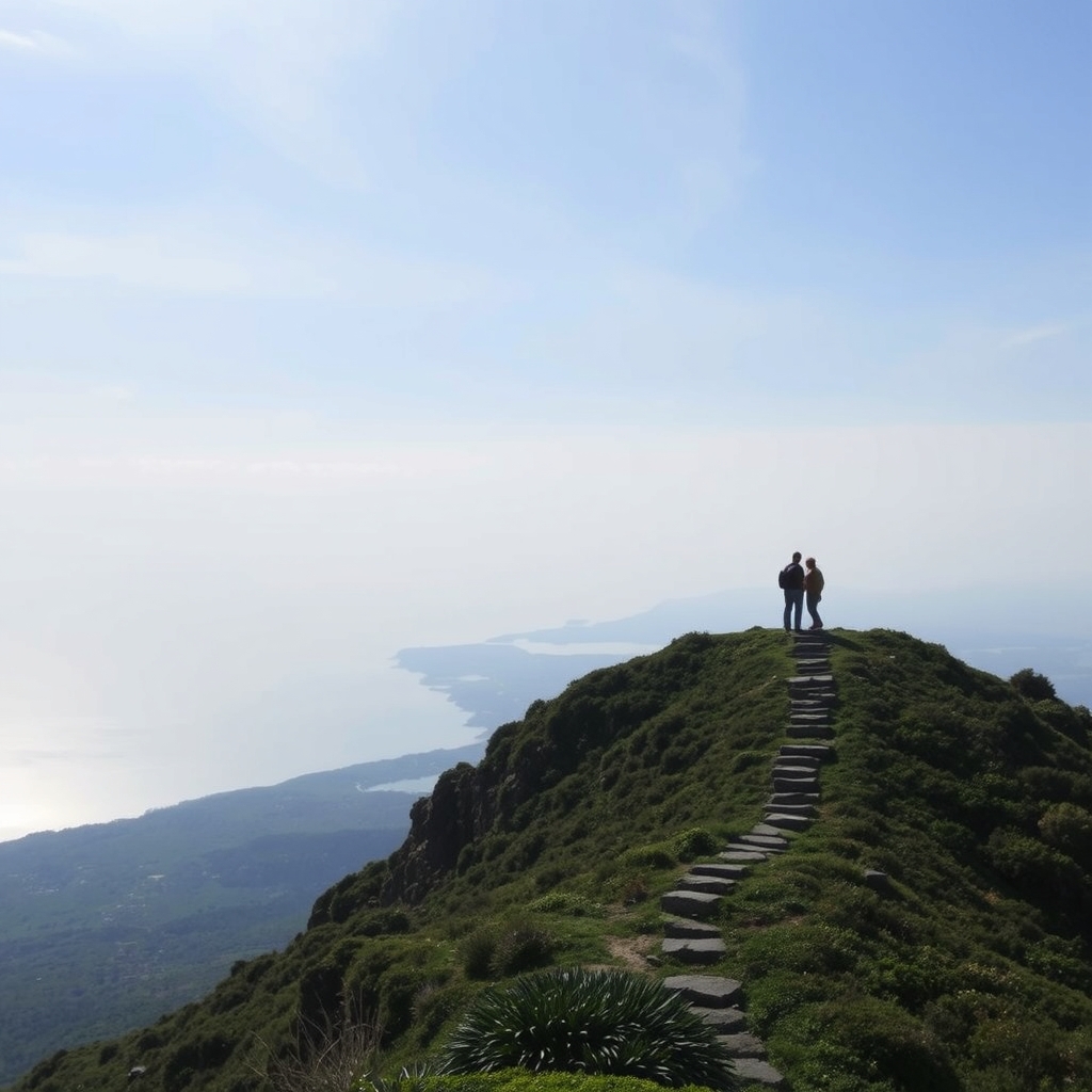 Ascensión ao Monte Cido: cumio e vista da Ría de Pontevedra