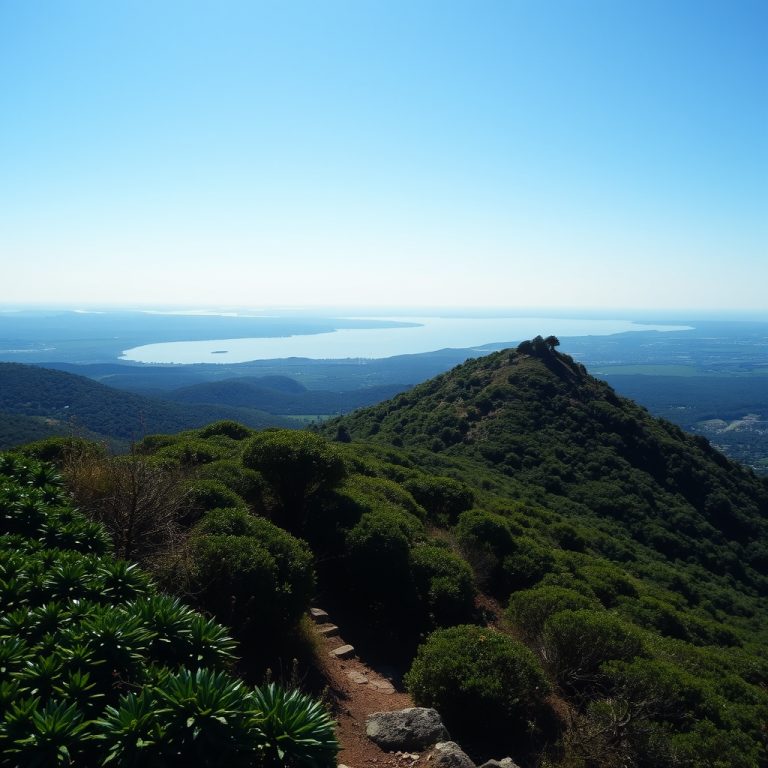 Ascensión ao Monte do Castelo: cumio e vista da Ría de Arousa en O Grove