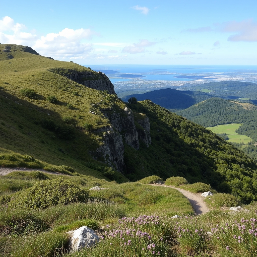 Travesía da Serra do Oribio: cumios e vista do Courel