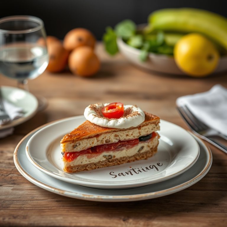 Receita de torta de Santiago con améndoas e azucre glas