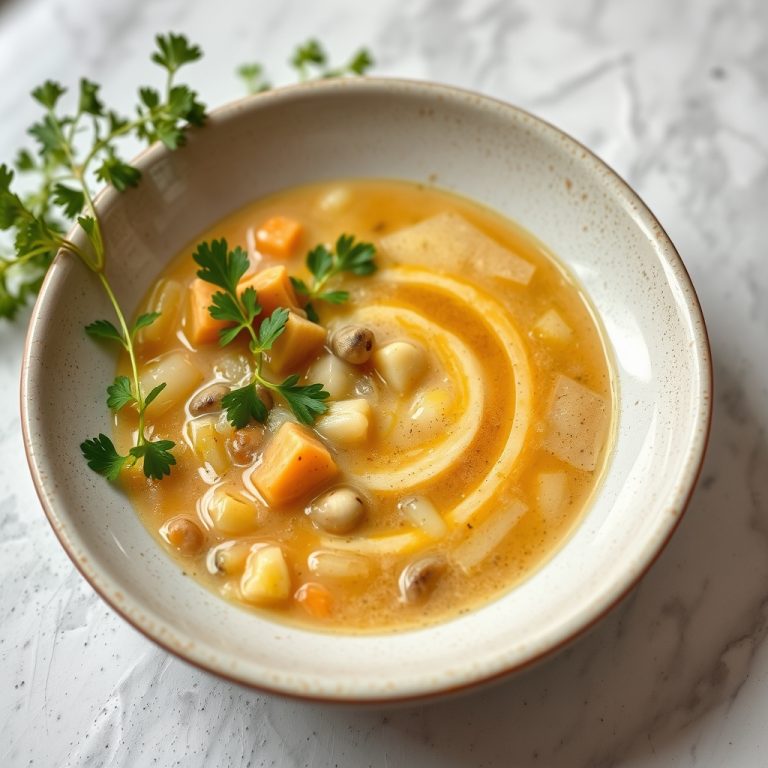 Receita de sopa de cebola con queixo fundido e pan de trigo
