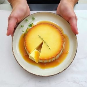 Receita de flan de ovo con caramelo ao estilo de tripeiros
