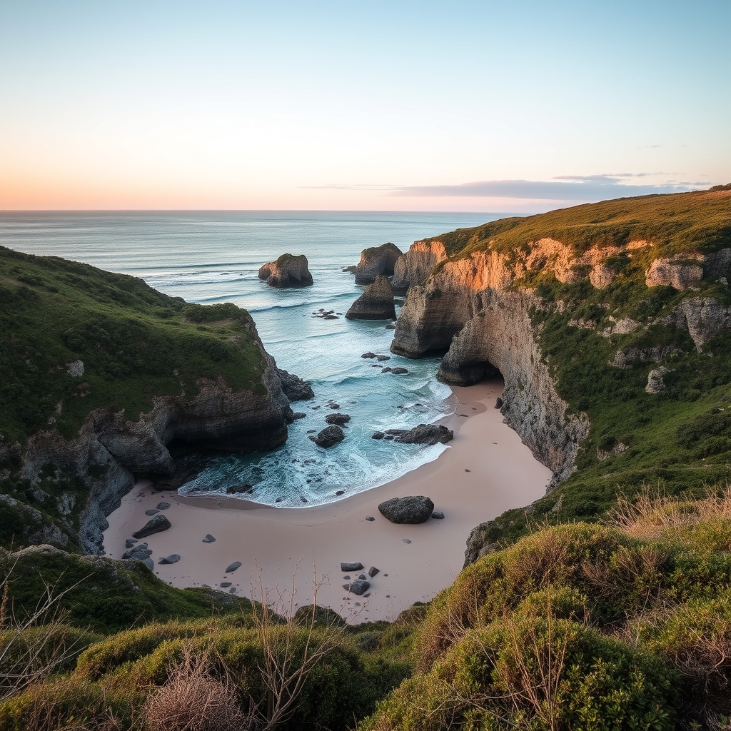 Sendeiro da Praia de Area Maior: area e ondas en Muros
