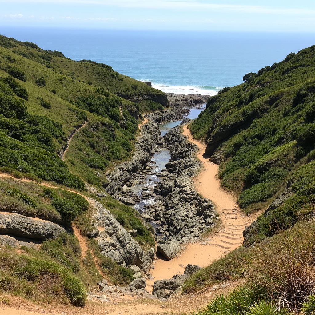 Sendeiro da Praia de Montalvo: area e ondas en Sanxenxo