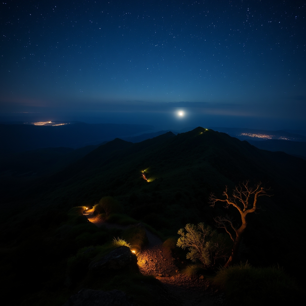 Senderismo nocturno en la sierra de O Barbanza 1 Senderismo nocturno en la sierra de O Barbanza