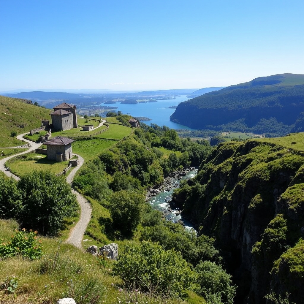 Ruta de los molinos del río Belelle en Fene