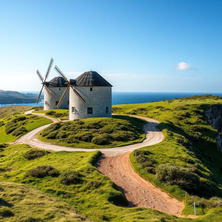 Ruta de los molinos de viento de Omes en Muxía