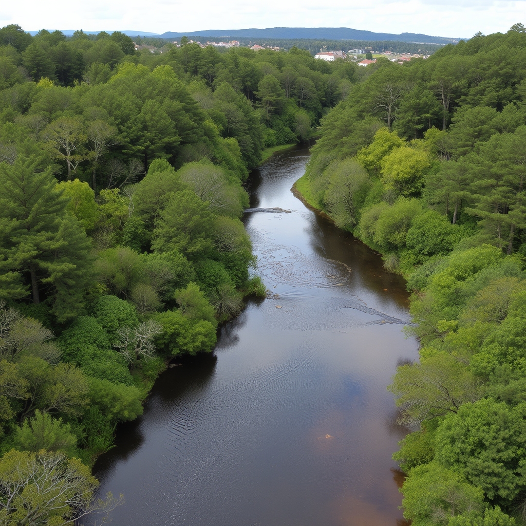 Sendeiro do Río Mandeo: río, bosque, Betanzos, natureza