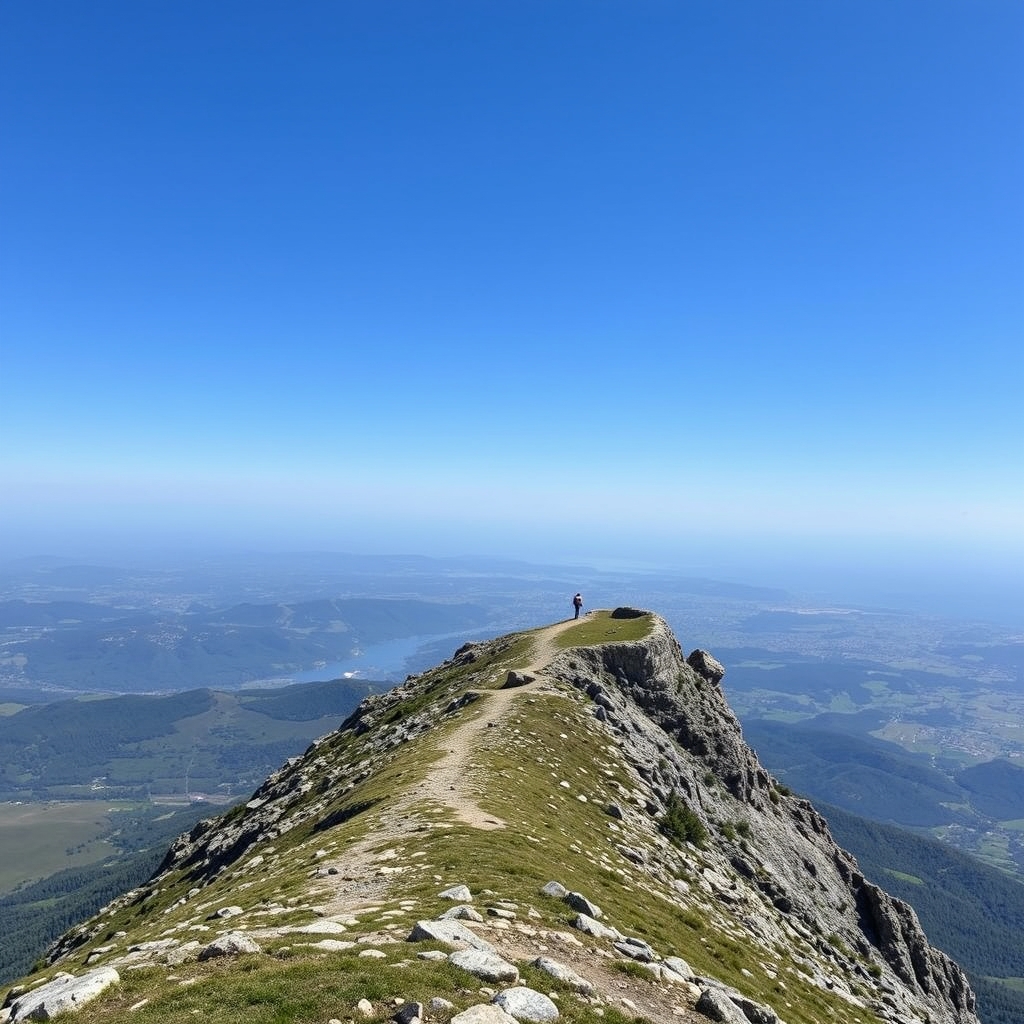 Ascensión ao Monte Faro: cumio, vistas, cordillera, Ourense