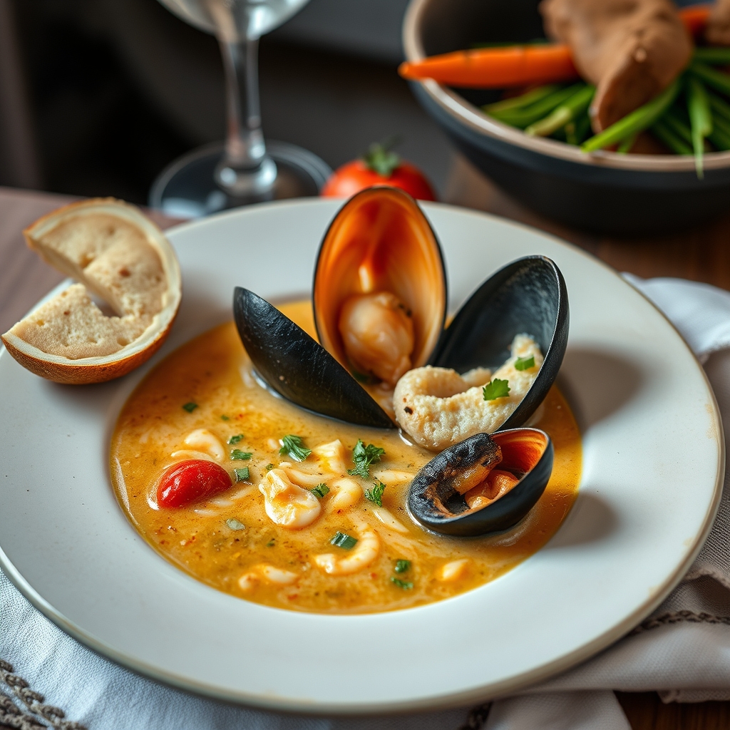 Dónde probar a sopa de marisco con fideos en Viveiro