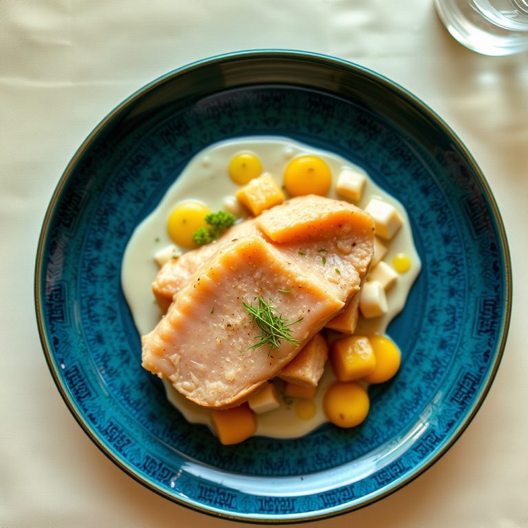 Receita de tella de mar con pataca e allo