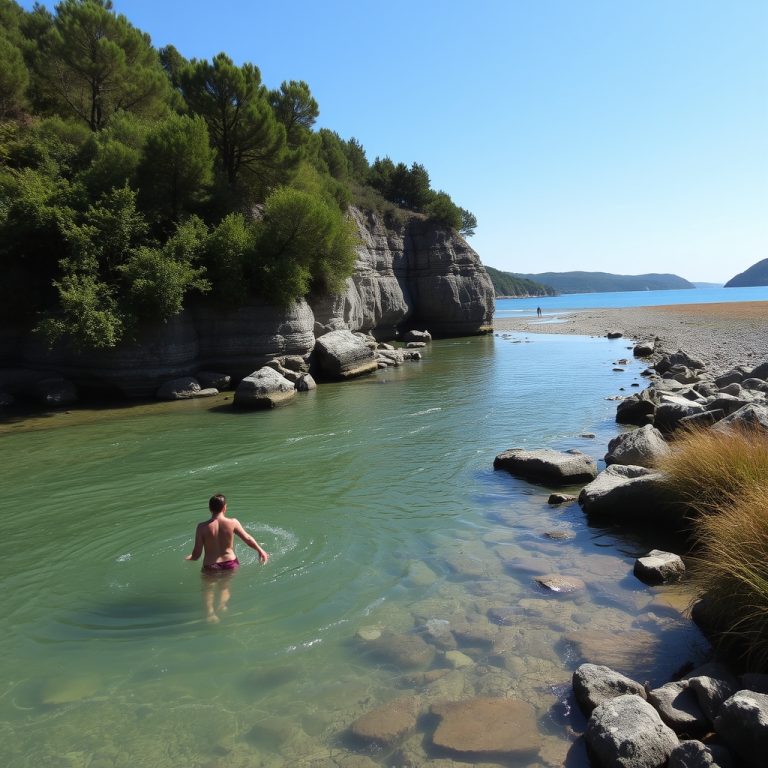 Plan de verán: baño na praia fluvial do río Miño en Portomarín