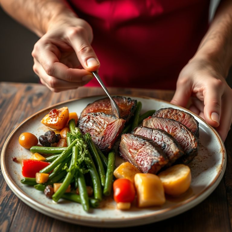 Mellores restaurantes de churrasco en Santiago: porco celta e verduras