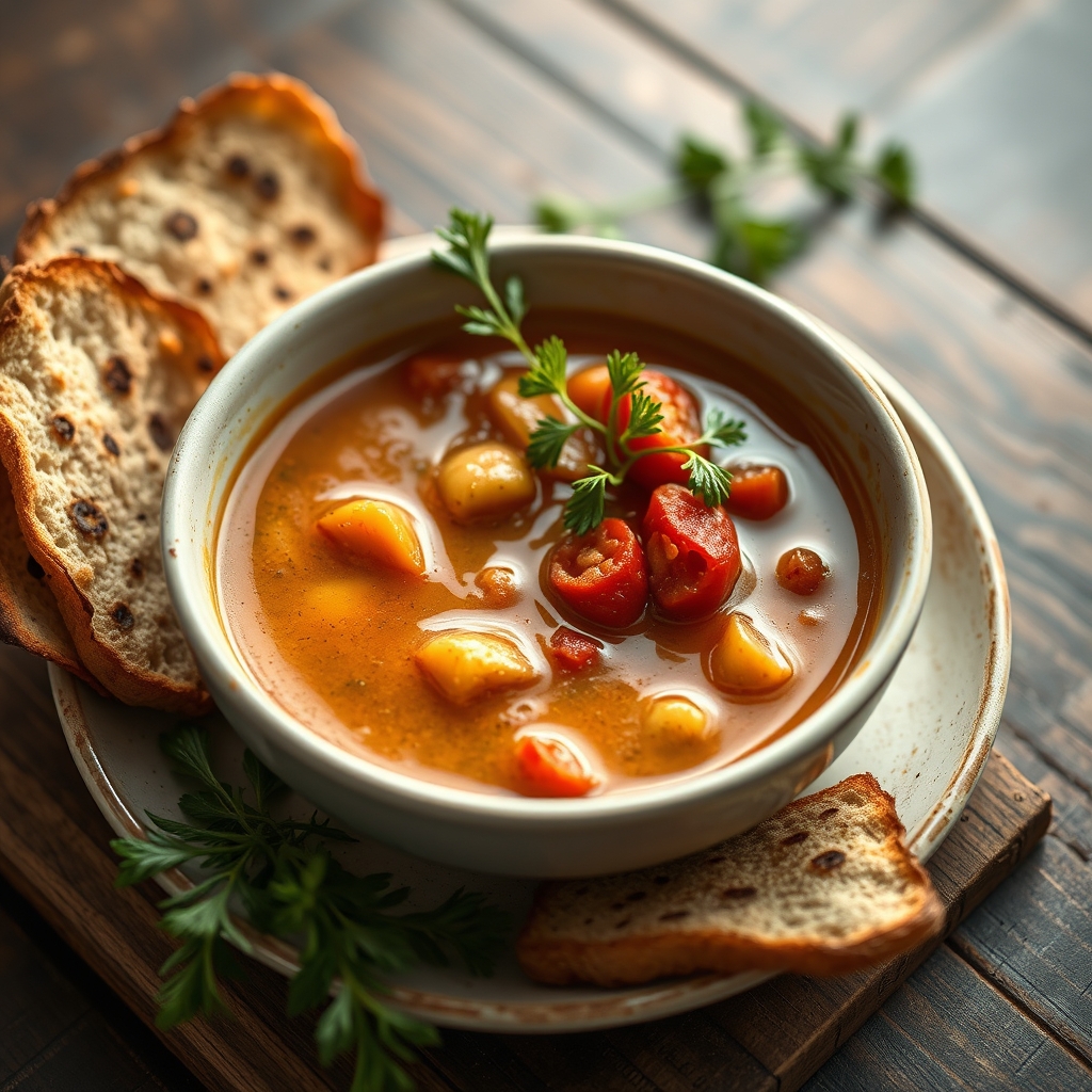 Receita de caldo galego con grelos, patacas e chourizo de Ourense