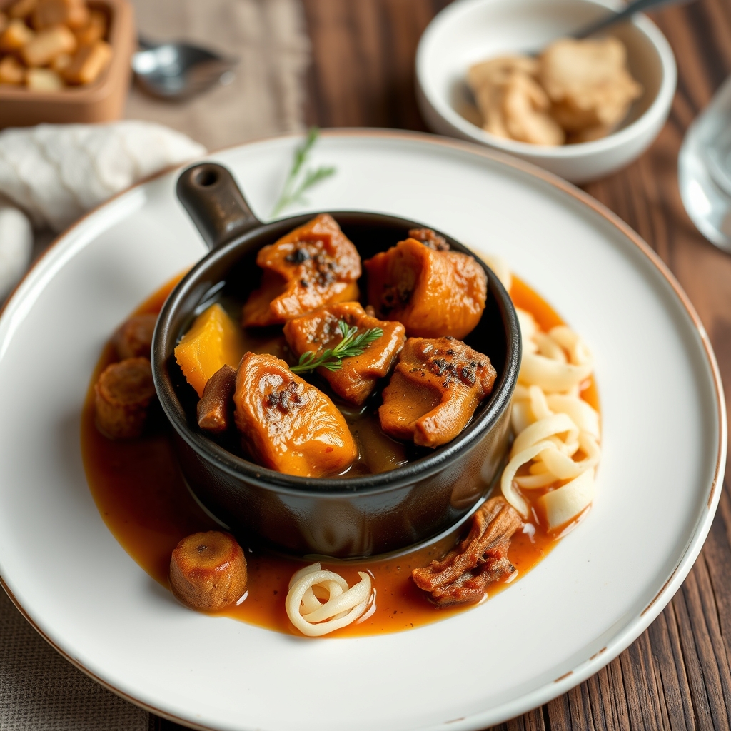 Receita de cocido galego con fabas de Lugo e carne de porco celta