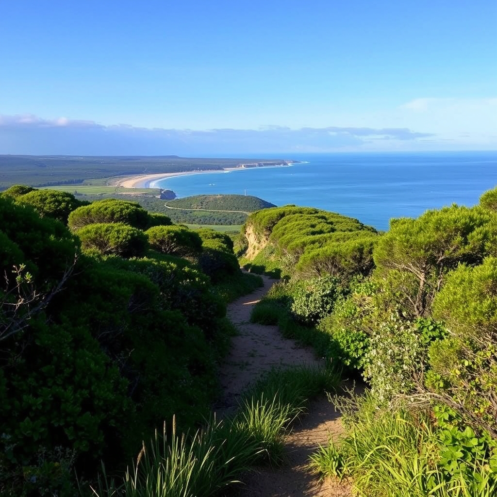 TITULO: Sendero de la Praia de Area Maior en Fisterra: fin del camino y atardeceres