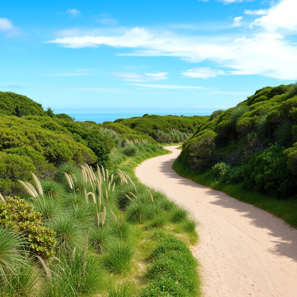 TITULO: Sendero de la Praia de O Espiñeiro en A Pobra do Caramiñal: arenal y paseo marítimo