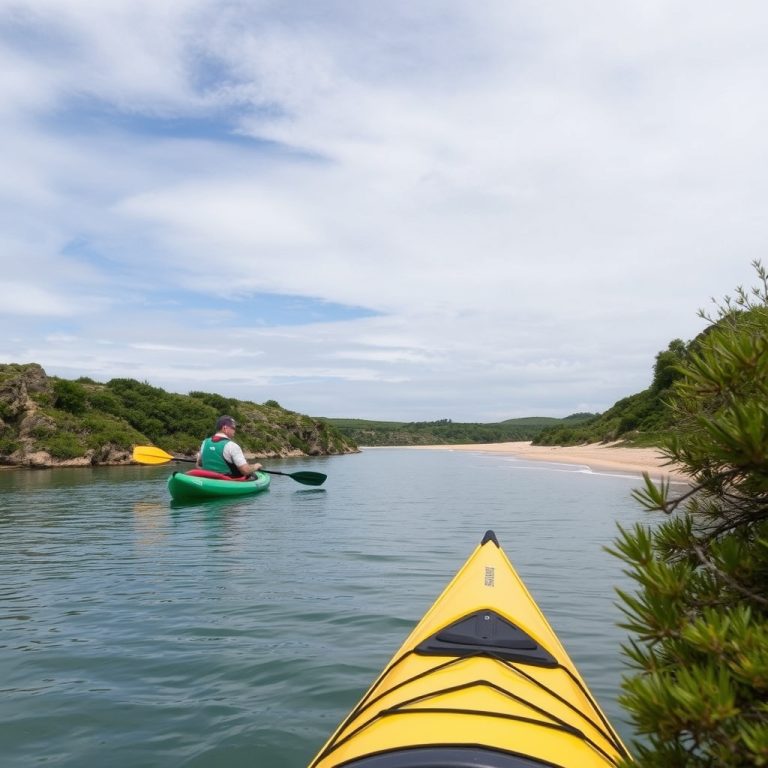 Planes de kayak en la Ría de Corrubedo y la playa de la Lanzada