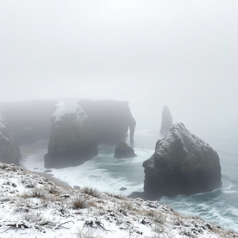 Invierno en la Costa da Morte: faros entre niebla y oleaje