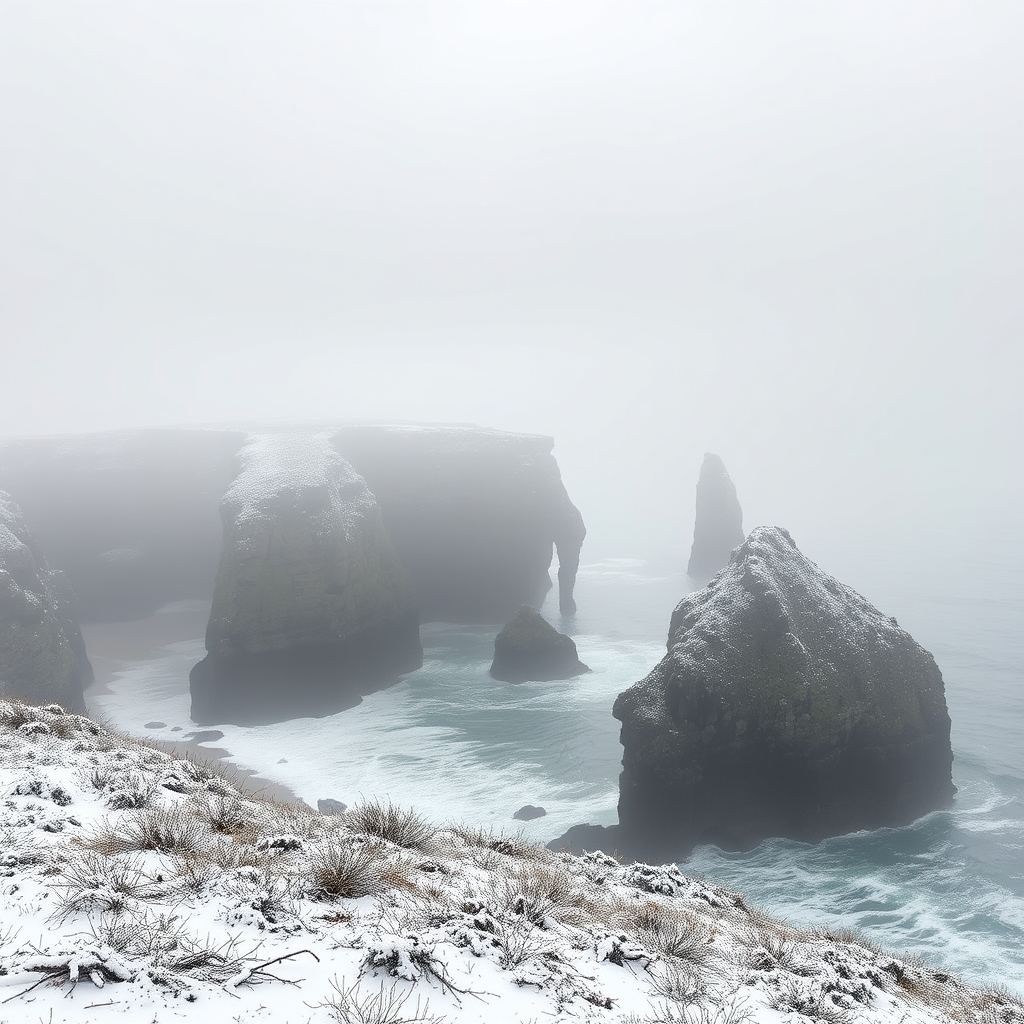 Invierno en la Costa da Morte: faros entre niebla y oleaje