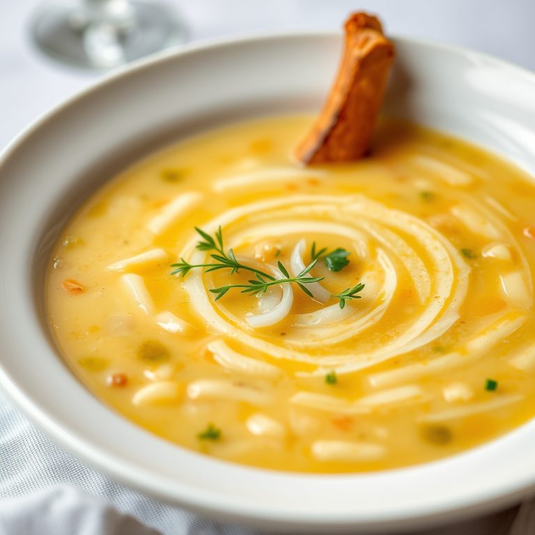 Sopa de cebolla gallega con queixo de tetilla: el entrante de las tabernas de la Costa da Morte