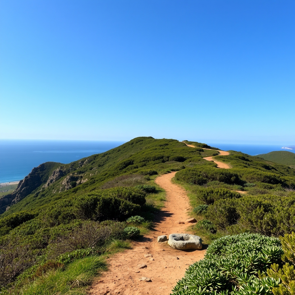 TITULO: Travesía de la Serra da Groba en Baiona: faros y acantilados del Atlántico
