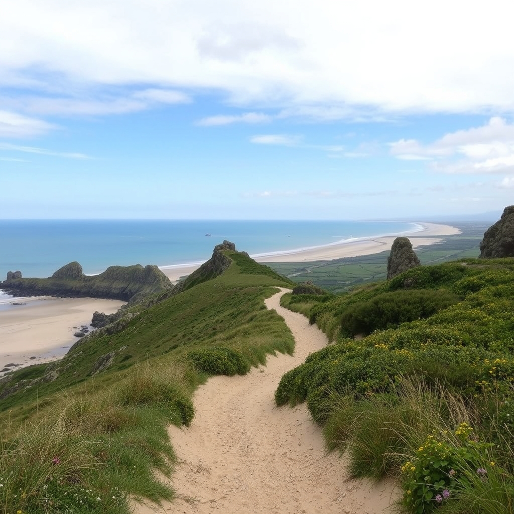 TITULO: Ruta de la Praia de Esteiro en Valdoviño: arenal y dunas fósiles