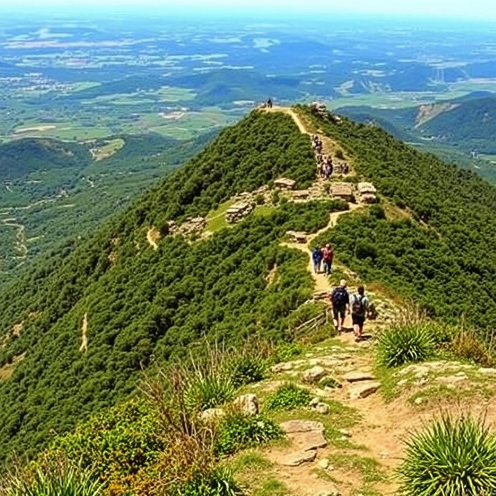 TITULO: Ascensión al Pico de O Foxo en Ourol: cumbre boscosa y aldeas de montaña