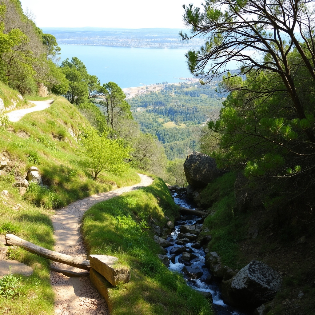 TITULO: Sendero del Río Miño en Ourense: pasarela colgante y termas naturales 1 TITULO: Sendero del Río Miño en Ourense: pasarela colgante y termas naturales