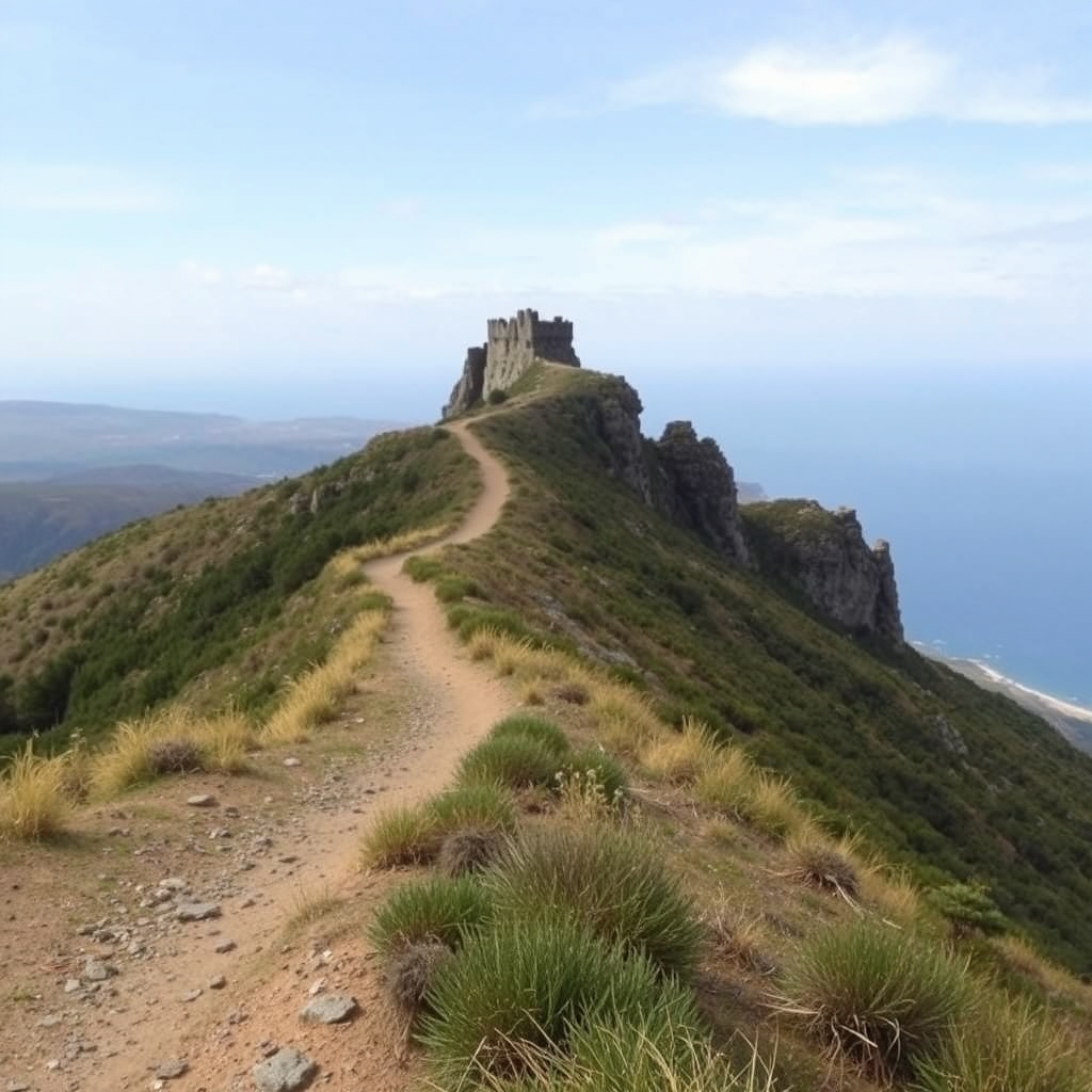 TITULO: Travesía por la Serra de la Cova da Barca en Cervantes: cumbre y castros