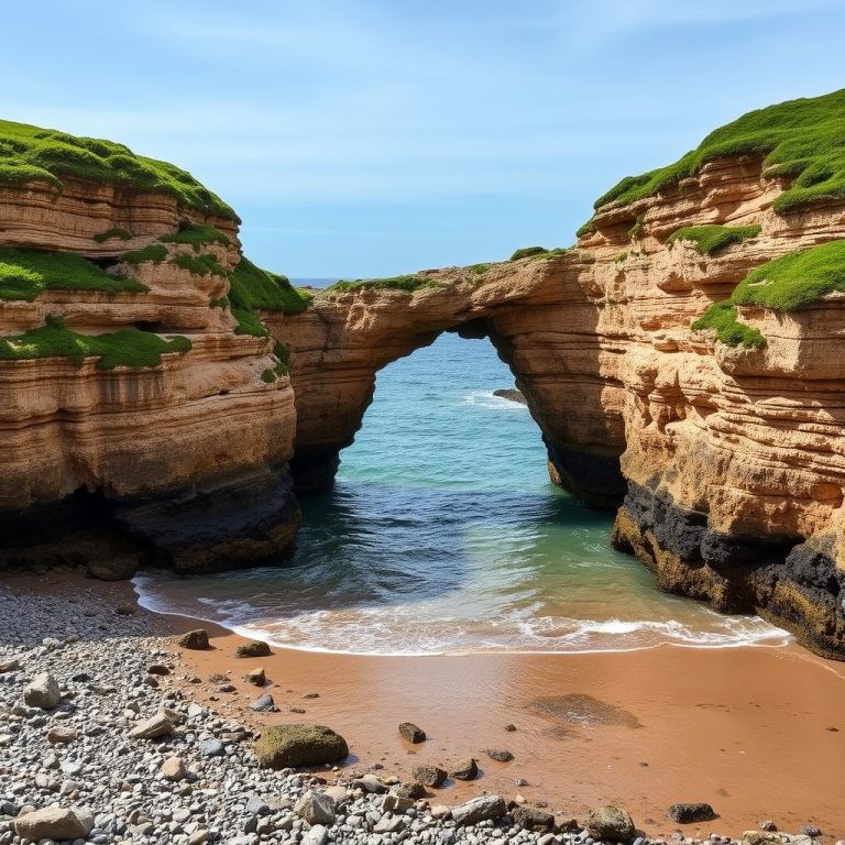 Escapada a la playa de las Catedrales en marea baja: arcos de piedra