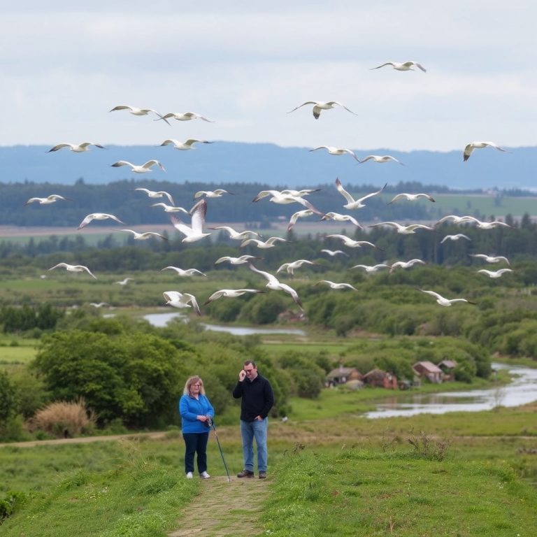 Observación de la migración de aves en el estuario del Miño